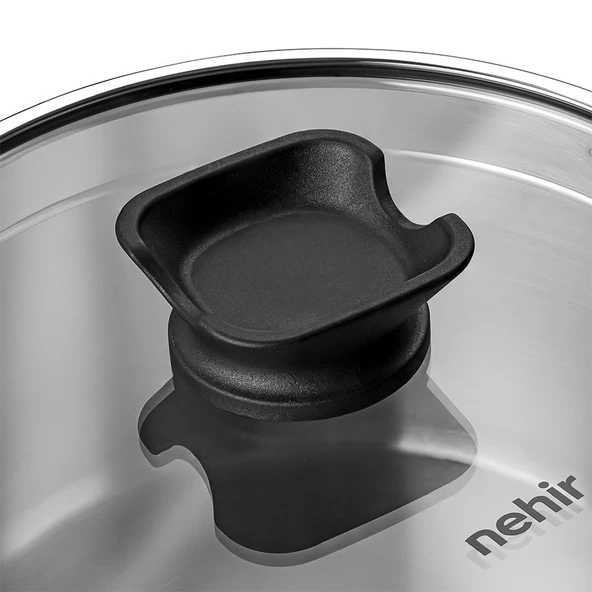 Nehir Napoli 24 Cm Paslanmaz Çelik Süzgeç Kapaklı Tencere - 5