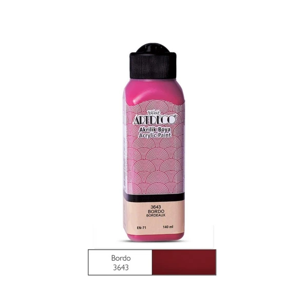 Artdeco 140 ml 3643 Bordo Akrilik Boya