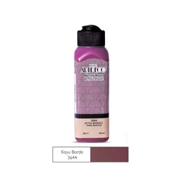 Artdeco Akrilik Boya 140ml 3644 Koyu Bordo