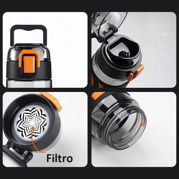 Shotay Enjoy Su Matarası Tritan Beyaz 680Ml - Resim 6