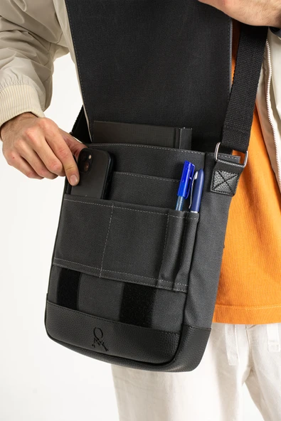 M 417 Mega Bag Unısex Kanvas Postacı Çantası Askılı Çanta Omuz Çanta - 4