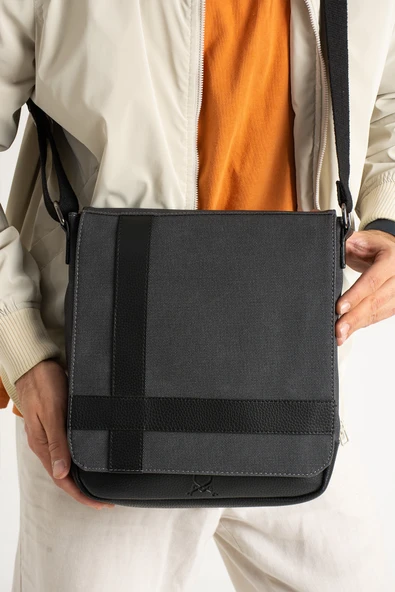 M 417 Mega Bag Unısex Kanvas Postacı Çantası Askılı Çanta Omuz Çanta - 3