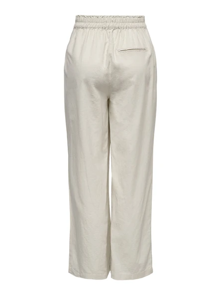 ONLY Bayan Keten Rahat Beli Lastikli Pantolon 15259590 - 6