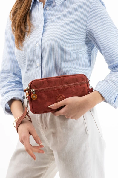 M 231 Mega Bag Krinkıl Kumaş Unisex El Omuz Çantası, Telefonluk (yatay), Clutch - 10