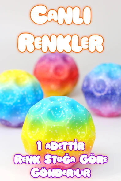 Yükseğe Zıplayan Top Moonball Galaksi Uzay Ay Topu Aşırı Zıplayan Moonball Bahçe Oyuncağı Gökkuşağı - 4