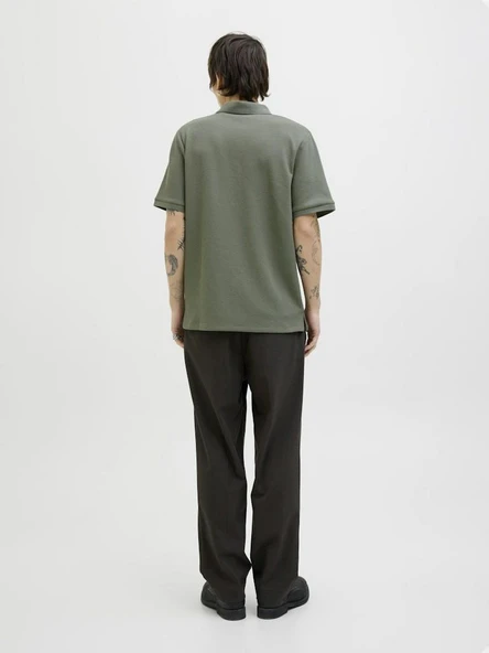 Jack Jones Austın Zıp Fermuarlı  Polo Yaka Erkek Tişört 12279177 - Resim 3