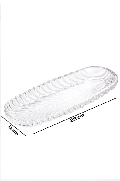 Porsima 1258 Santa 28 cm Cam Sunum Tabağı – Servis Tabağı - 4