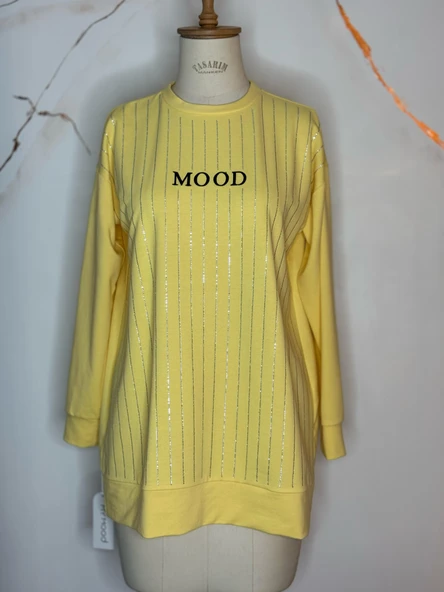 SIRA TAŞLI NAKIŞLI SWEATSHIRT