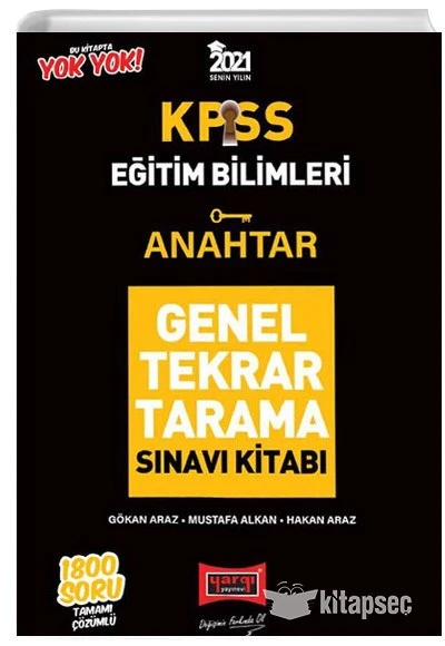 2021 KPSS Eğitim Bilimleri Anahtar Genel Tekrar Tarama Tamamı Çözümlü 1800 Soru Kitabı Yargı Yayınl