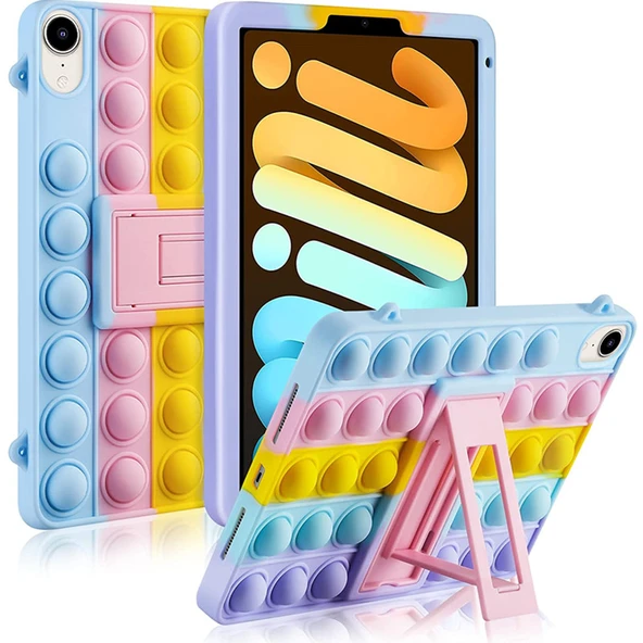 Xiaomi Redmi Pad SE 8.7nç Kılıf Cute Dolls Standlı Eğlenceli 3D Karekterli Çocuk Kılıfı - 11