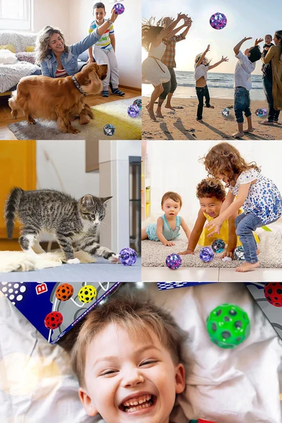 Yükseğe Zıplayan Top Galaksi Uzay Ay Topu Aşırı Zıplayan Bahçe Oyuncağı Basket - 6