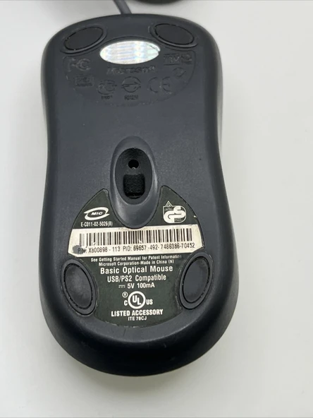 2. EL Microsoft Basic Optical Mouse USB Vintage X800898 - 2