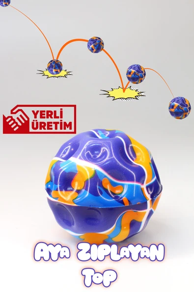 Yükseğe Zıplayan Top Galaksi Uzay Ay Topu Aşırı Zıplayan Bahçe Oyuncağı Basket - 2