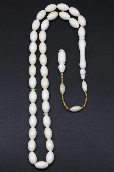 Kemik Tesbih 7 x 11 mm Badem Kesim - 2
