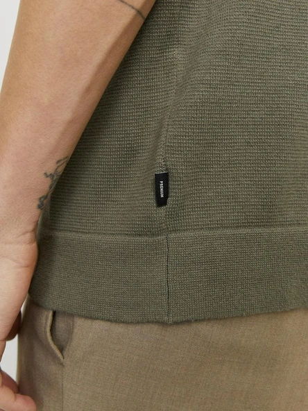 Jack Jones Blamılano Sprıng Knıt Regular Fit Triko Polo Yaka Erkek Tişört - 5