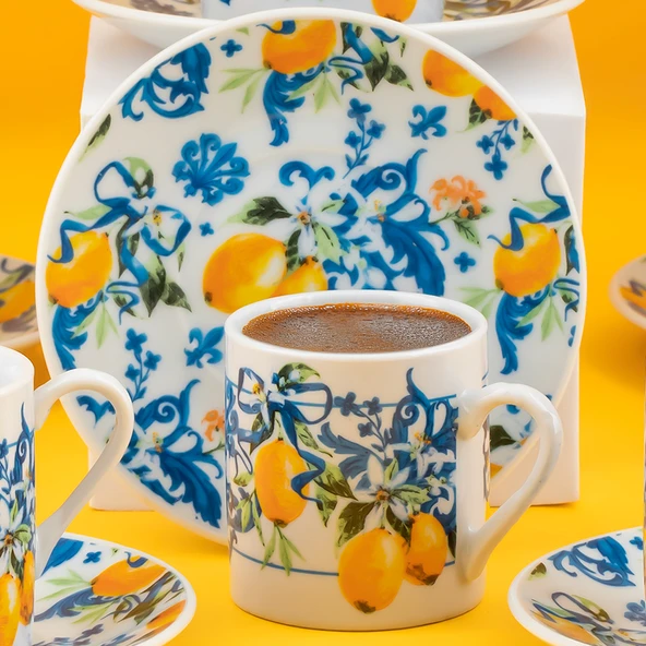 Porsima 01 Porselen 12 Parça Türk Kahve Fincan Takımı 90ml - 3