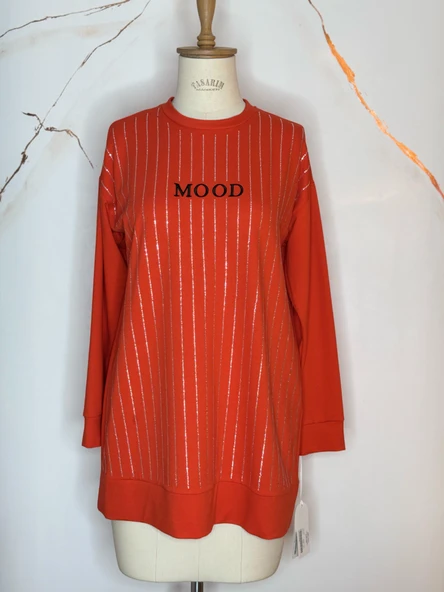 SIRA TAŞLI NAKIŞLI SWEATSHIRT - 3