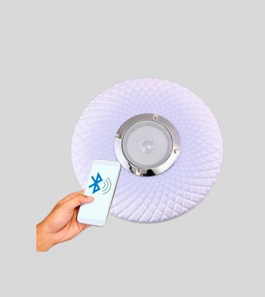 LEDX 24W Bluetooth Hoparlörlü Dekoratif LEDli Tavan Armatürü Hoparlörlü - 2