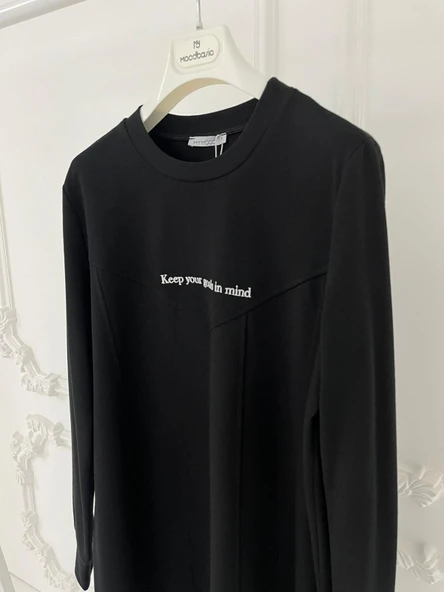 YAZI NAKIŞLI SWEATSHIRT - 2