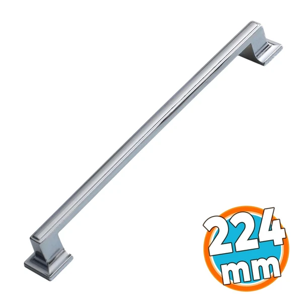 Metal Kulp Mobilya Dolap Mutfak Dolabı Kapak Çekmece Kulpları Kulbu Kulpu 22.4 cm 224 mm Krom
