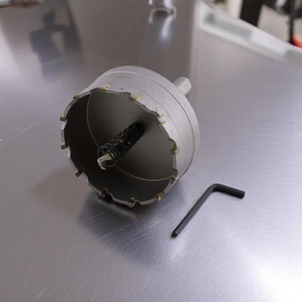 TCT Metal Delme Panç Ø 70 mm Delik Açma Metal Demir Testeresi Adaptörlü 1 Adet - 3