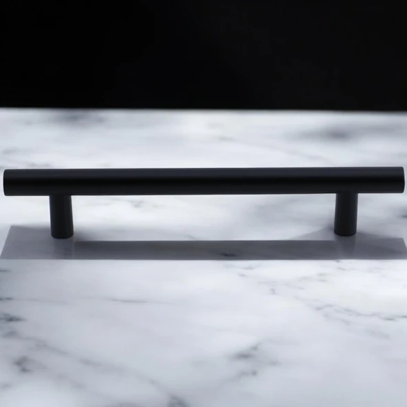 Mat Siyah Metal Mobilya Mutfak Çekmece Dolap Dolabı Kulbu Kulpu Kulpları (96 mm - 9.6 cm) - Resim 3