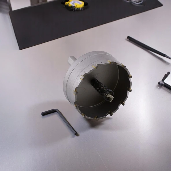 TCT Metal Delme Panç Ø 70 mm Delik Açma Metal Demir Testeresi Adaptörlü 1 Adet - 4