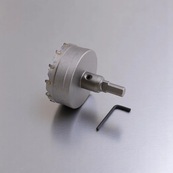 TCT Metal Delme Panç Ø 70 mm Delik Açma Metal Demir Testeresi Adaptörlü 1 Adet - 5