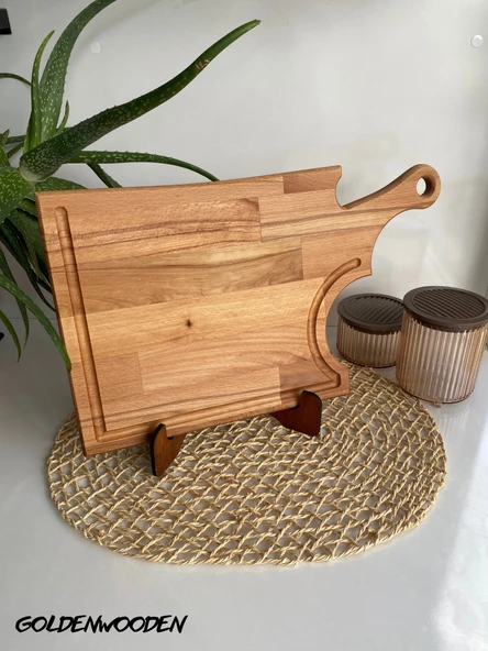 Balta Doğal Ahşap Sunum Tabağı Ahşap Sunumluk(KAYIN/GÜRGEN) Kayın BOY:40cm EN:25cm - 2