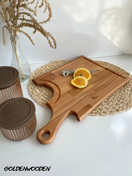 Balta Doğal Ahşap Sunum Tabağı Ahşap Sunumluk(KAYIN/GÜRGEN) Kayın BOY:40cm EN:25cm