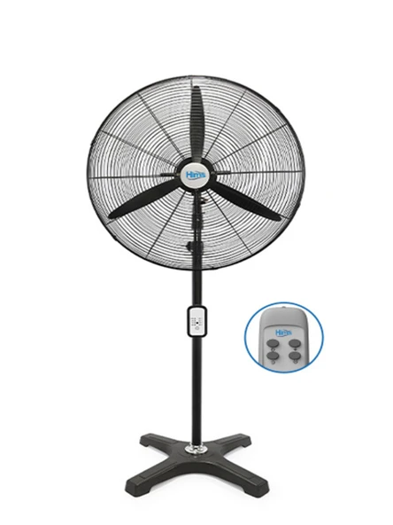Hims HEF-AK750 210W 75 cm Siyah 3 Kanat Kumandalı Sanayi Tipi Ayaklı Vantilatör