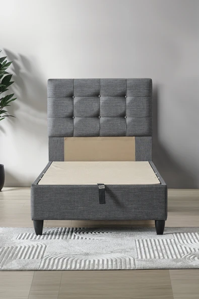 Cennet Yatak Mimoza Tek Kişilik Sandıklı Baza ve Başlık Seti 2’li Set - 8