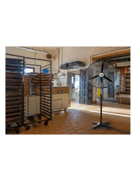 Hims HEF-AK750 210W 75 cm Siyah 3 Kanat Kumandalı Sanayi Tipi Ayaklı Vantilatör - 5