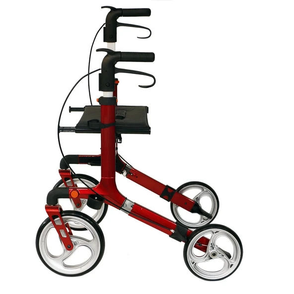 Poylin P888 Ultra Lüks Rolatör Kırmızı - Titanyum Gri - Resim 2