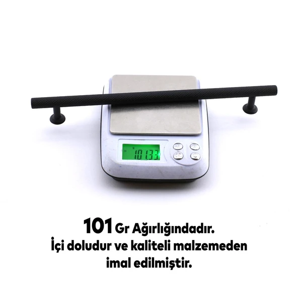 Mobilya Mutfak Dolabı Çekmece Dolap Kulpları Kapak Kulpu Kulbu Siyah 224 mm Metal Kulp - Resim 5