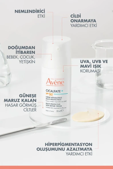 Avene Cicalfate+ Multi Protectice Skin Repair Cream SPF50+ Yüksek Korumalı Cilt Onarıcı Bakım Kremi 30 ml - 5