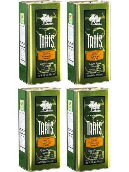 Tariş Yeni Mahsül Özel Seri Güney Ege Natürel Sızma Zeytinyağı 5000 ml x 4 Adet