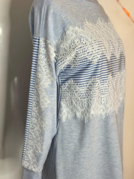 ŞERİT DANTEL DETAYLI SWEATSHIRT - 6