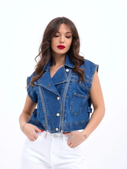 6765 KOT YELEK-MAVİ - 5