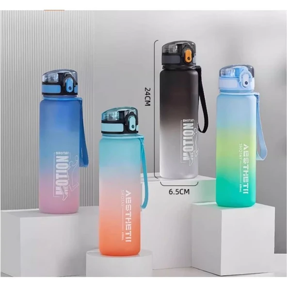 Shotay Motion Su Matarası Tritan Siyah 650Ml - 5