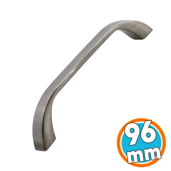 Metal Mobilya Mutfak Çekmece Dolap Dolabı Kapak Kulbu Kulpu Kulpları (96 mm - 9.6 cm) İnox ürün görseli