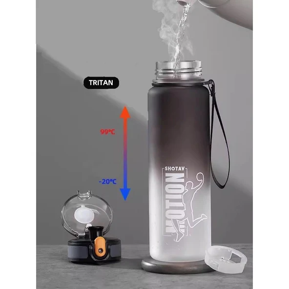 Shotay Motion Su Matarası Tritan Siyah 650Ml - 4