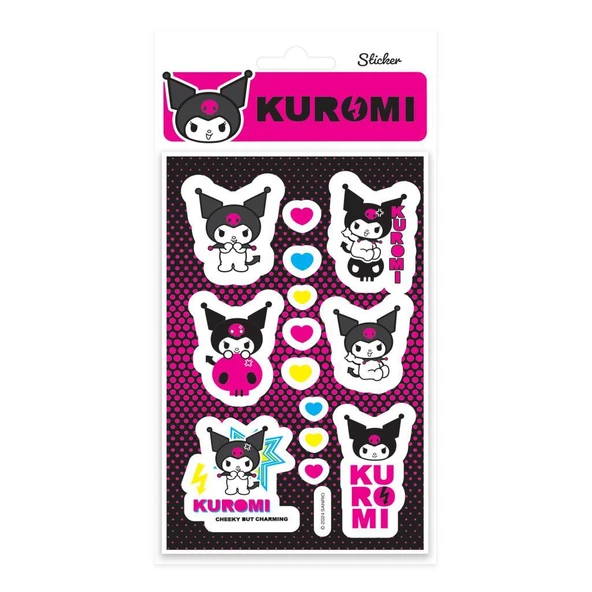 KESKIN STICKER ORTA BOY KUROMI PUFFY 221300-12 - 2
