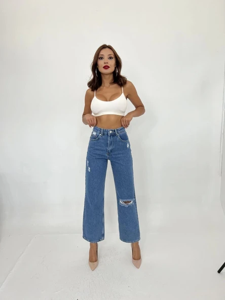 6288 KOT PANTOLON-MAVİ - 3