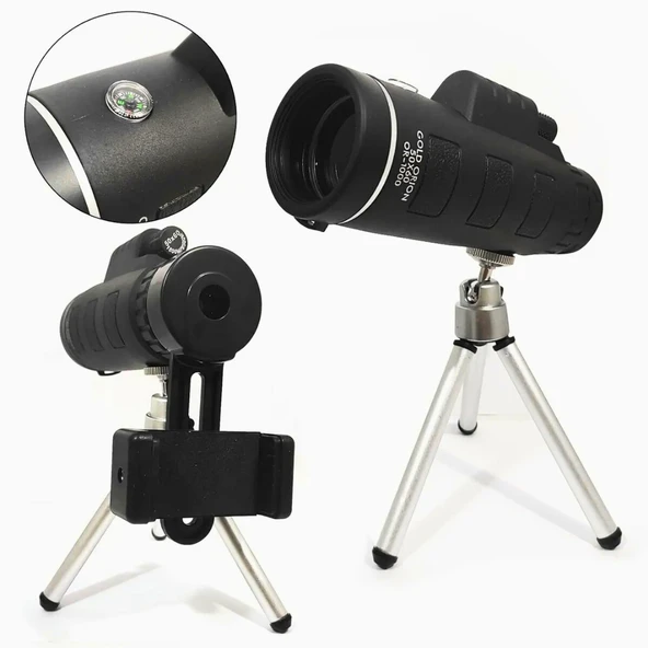 OR-1000 50x60 Monoküler Dürbün – Telefon ve Tripod Uyumu - 2