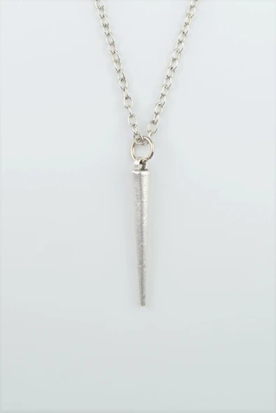 Çubuk Gümüş Kaplama Düz Zincir Kolye ürün görseli 1