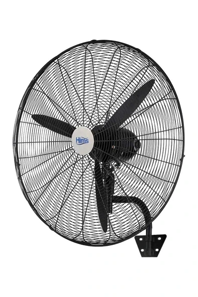 Hıms HEF-D750 210W 30 Inç Siyah Alüminyum 3 Kanatlı Sanayi Tipi Duvar Vantilatörü