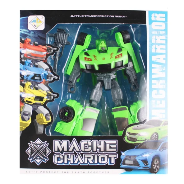 Mecha Warrior Mache Chariot Dönüşebilen Transformer Araba - 2