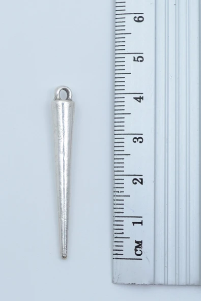 Çubuk Gümüş Kaplama Düz Zincir Kolye - Resim 3