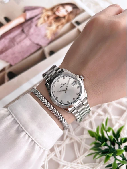 Daniel Klein Çelik Kordon 3 Atm Suya Dayanıklı Özel Tasarım Kadın Kol Saat+Bileklik VS.BLKT.0222 - Resim 2